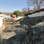 construction, renovation walls and ceilings outdoors