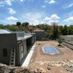 construction, renovation walls and ceilings outdoors