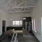 construction, renovation walls and ceilings outdoors