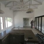 construction, renovation walls and ceilings outdoors