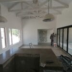 construction, renovation walls and ceilings outdoors