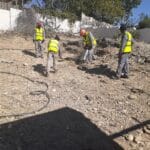 construction, renovation walls and ceilings outdoors