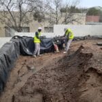 vconstruction, renovation walls and ceilings outdoors