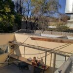 construction, renovation walls and ceilings outdoors