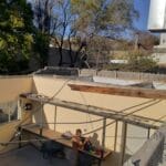 construction, renovation walls and ceilings outdoors