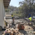 construction, renovation walls and ceilings outdoors