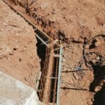 construction, renovation walls and ceilings outdoors