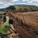 construction, renovation walls and ceilings outdoors