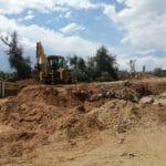 construction, renovation walls and ceilings outdoors