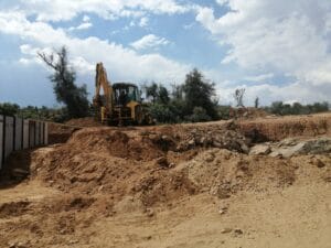 construction, renovation walls and ceilings outdoors