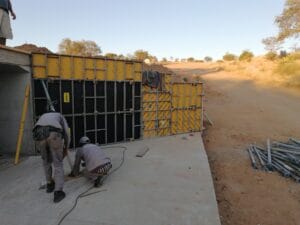 construction, renovation walls and ceilings outdoors