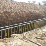 construction, renovation walls and ceilings outdoors