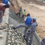 construction, renovation walls and ceilings outdoors