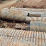 construction, renovation walls and ceilings outdoors