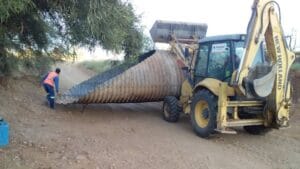 construction, renovation walls and ceilings outdoors