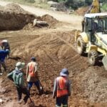 construction, renovation walls and ceilings outdoors