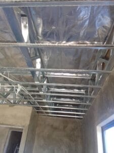 construction, renovation walls and ceilings outdoors