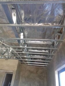 construction, renovation walls and ceilings outdoors