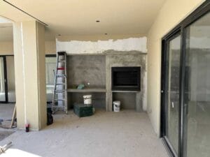 construction, renovation walls and ceilings outdoors