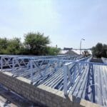 construction, renovation walls and ceilings outdoors