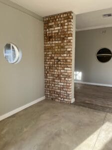 construction, renovation walls and ceilings outdoors