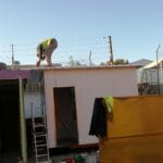 construction, renovation walls and ceilings outdoors