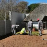 construction, renovation walls and ceilings outdoors