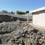 construction, renovation walls and ceilings outdoors