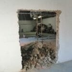 construction, renovation walls and ceilings outdoors