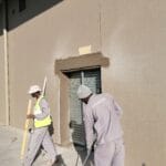 construction, renovation walls and ceilings outdoors