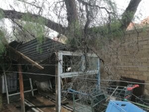 construction, renovation walls and ceilings outdoors