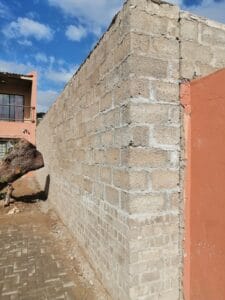 construction, renovation walls and ceilings outdoors