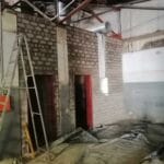 construction, renovation walls and ceilings outdoors
