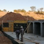 construction, renovation walls and ceilings outdoors