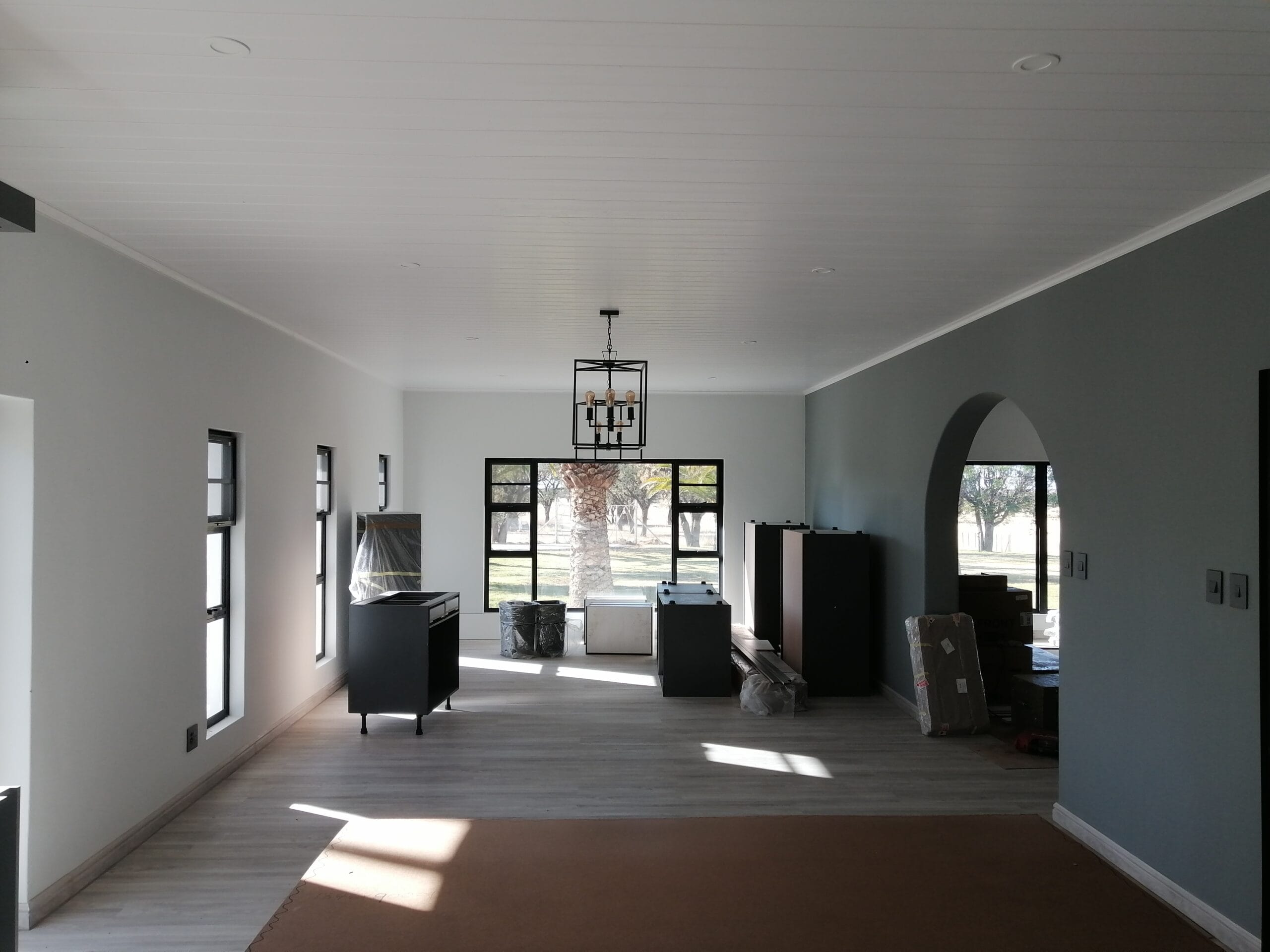 construction, renovation walls and ceilings outdoors