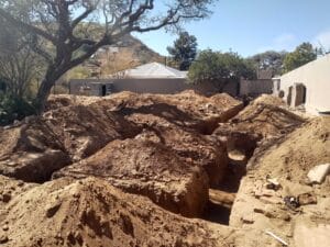 construction, renovation walls and ceilings outdoors