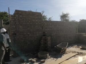 construction, renovation walls and ceilings outdoors