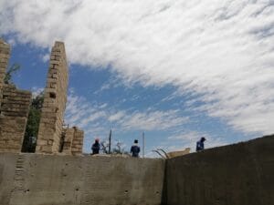 construction, renovation walls and ceilings outdoors