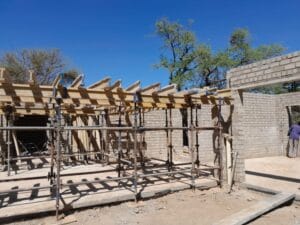 construction, renovation walls and ceilings outdoors