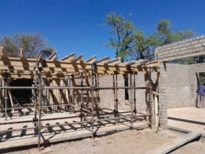 construction, renovation walls and ceilings outdoors