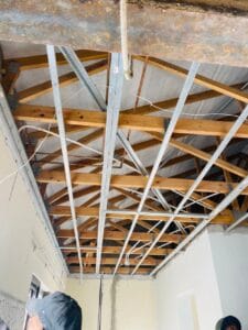 construction, renovation walls and ceilings outdoors