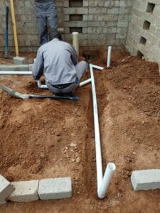 construction, renovation walls and ceilings outdoors