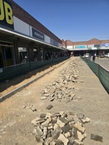 construction, renovation walls and ceilings outdoors