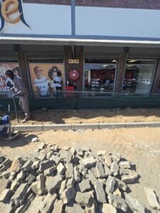 construction, renovation walls and ceilings outdoors