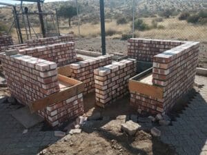 construction, renovation walls and ceilings outdoors