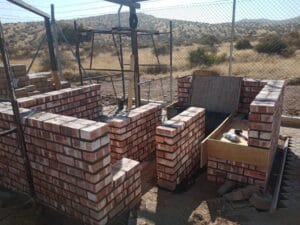 construction, renovation walls and ceilings outdoors