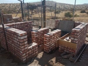 construction, renovation walls and ceilings outdoors