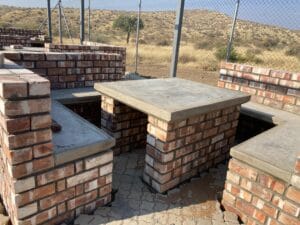 construction, renovation walls and ceilings outdoors