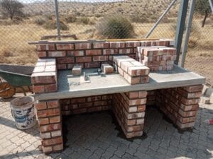 construction, renovation walls and ceilings outdoors